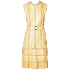 Cobra Skin Belted Dress C. 1970's 10