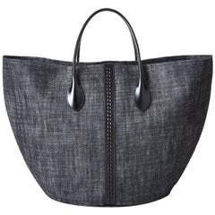 Alaïa - Grand sac cabas en denim