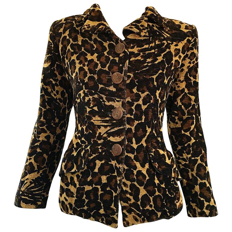 ysl leopard jacket