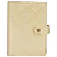 Louis Vuitton White Vernis Agenda PM 4