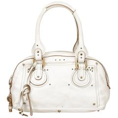 Chloe White Leather Paddington 11