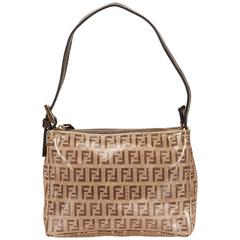 Fendi Brown Coated Canvas Handbag 8