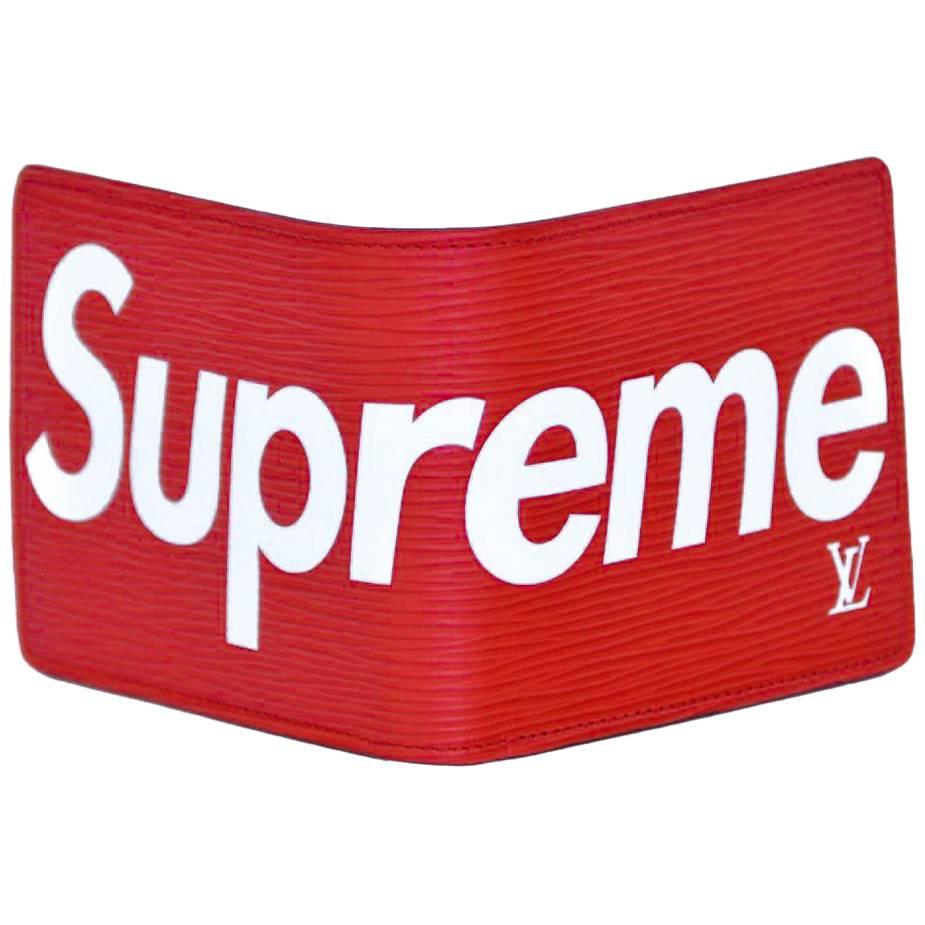Louis Vuitton x Supreme Slender Red Epi Wallet NEW