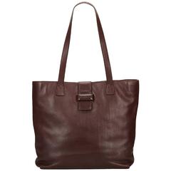 Chanel Brown Lambskin Leather Tote Bag 2
