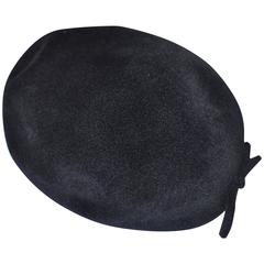 1950s Black Velour Hat 10