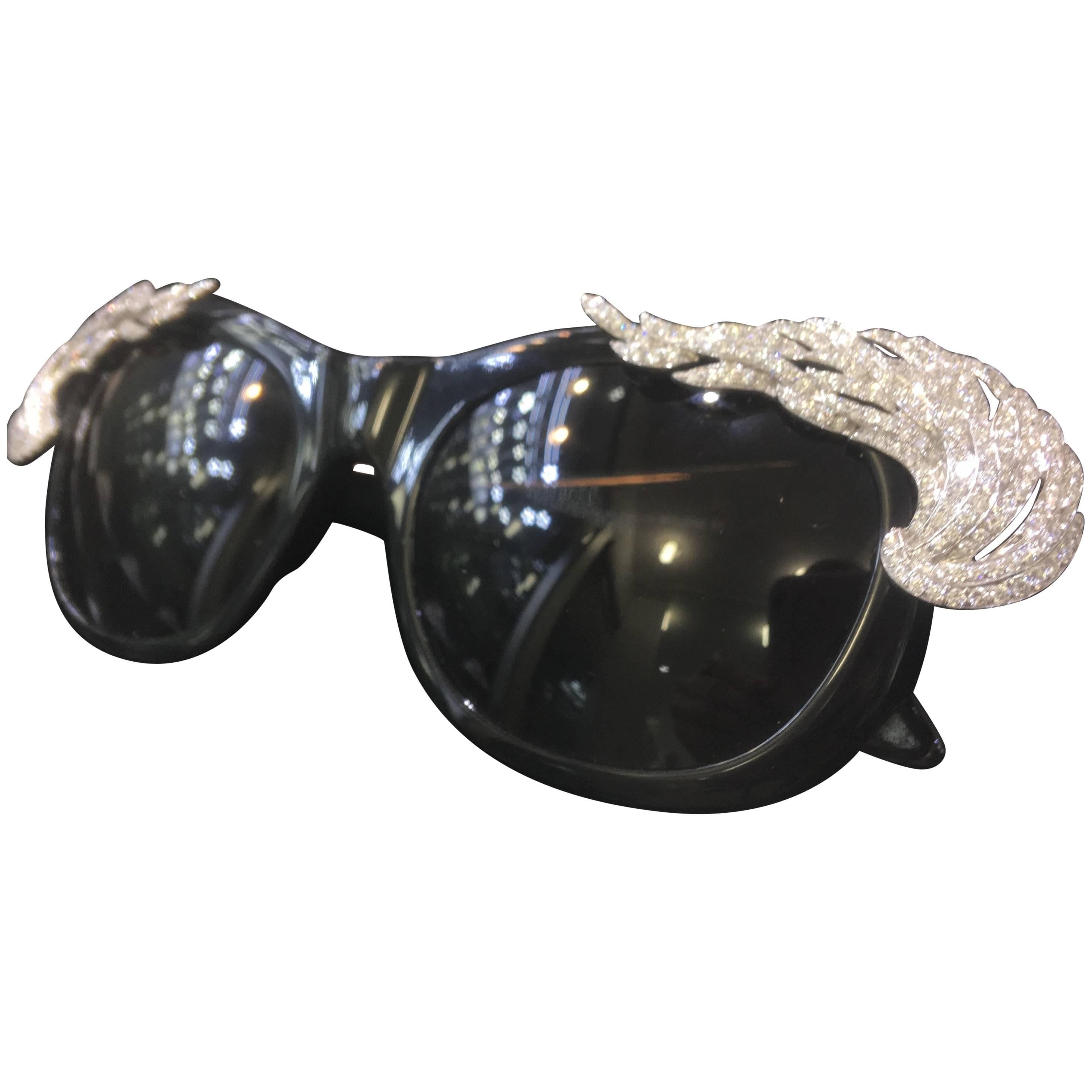 STACY ENGMAN ART ROYALTY - Diamond Wings Sunglasses-Tiara For Sale