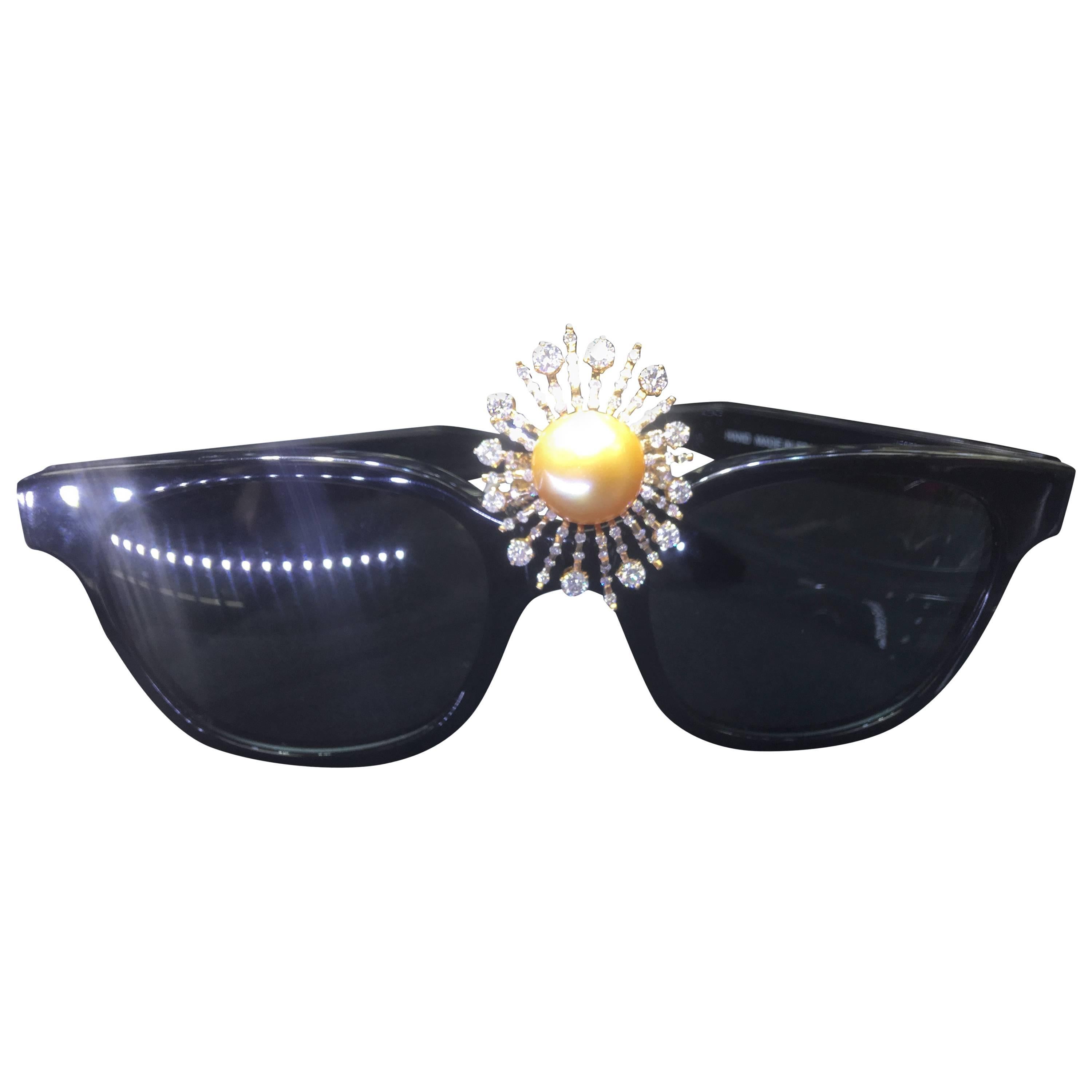 STACY ENGMAN ART ROYALTY -3.5 Carat Diamond Sunglasses-Tiara For Sale