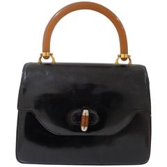 Gucci black Leather Baguelite Bag 1