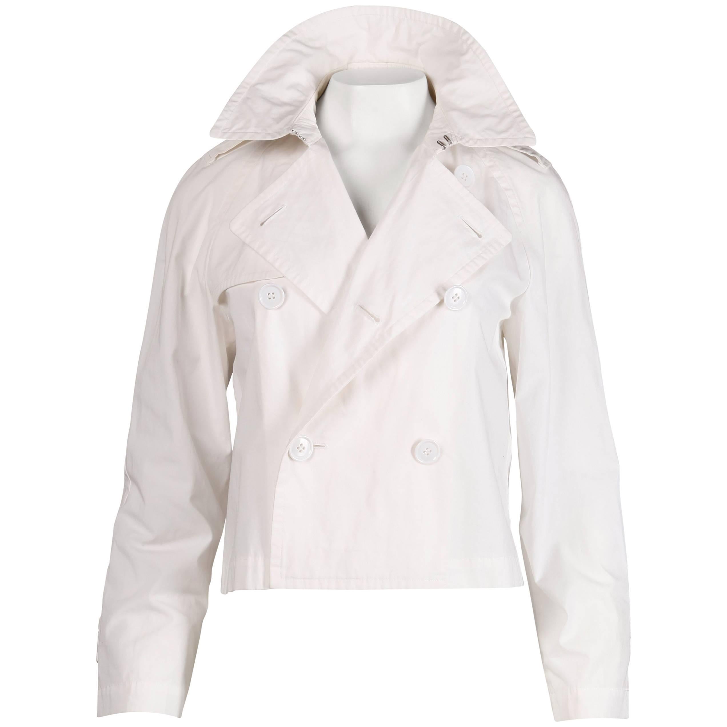 Comme des Garcons Vintage White Cotton Jacket, 1998  For Sale