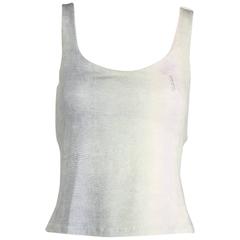 Roberto Cavalli Reptile Print Tank Top Shirt with Built in Bra 3
