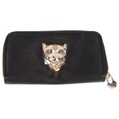 Philipp Plein Panther Zip Around Wallet 'Bowie'- black