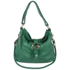   Gucci G Wave Large Hobo Bag - green leather  