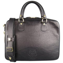 GHURKA Black Leather Tech Case No. 262 Laptop Briefcase 8
