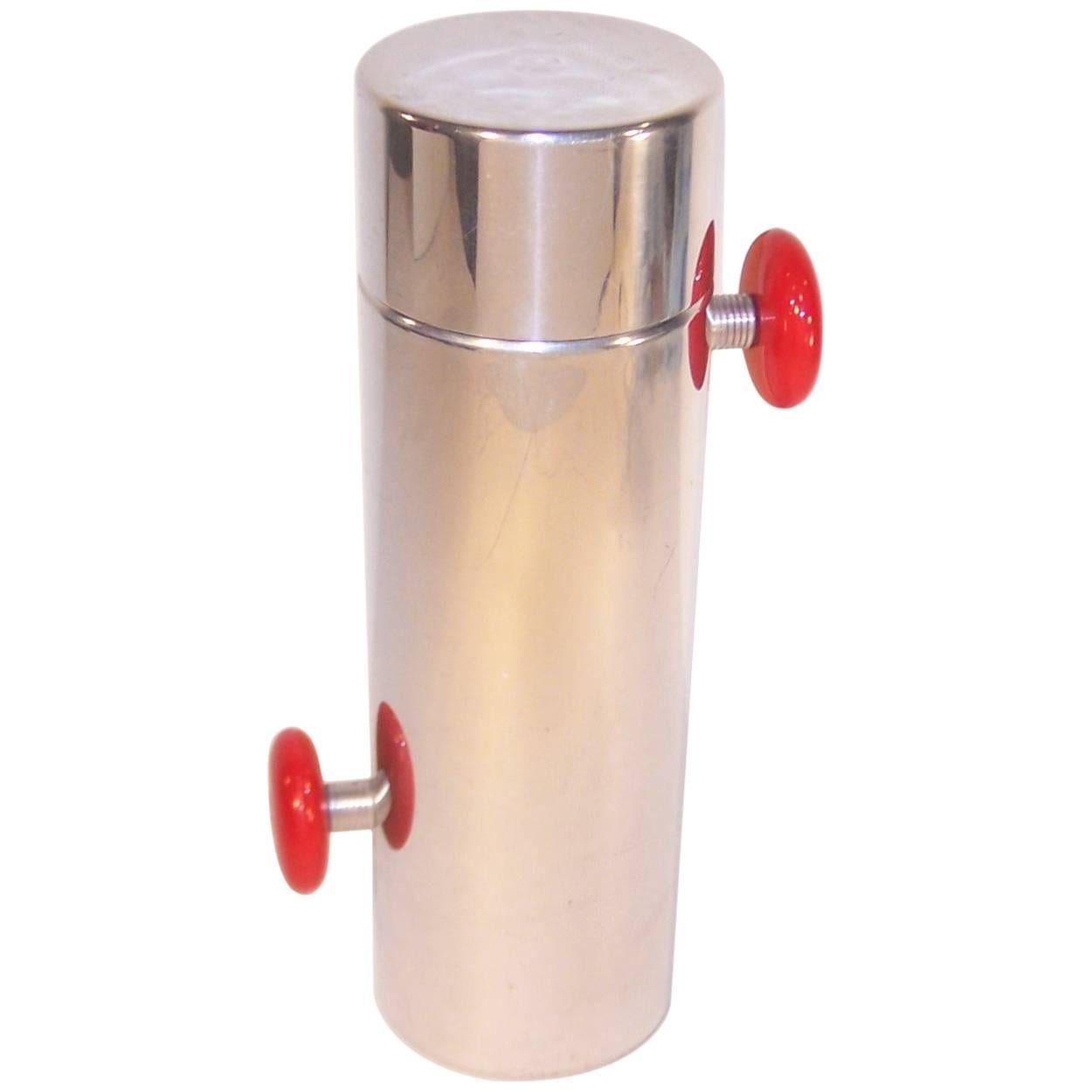 Art Deco 1930's Kromex 'Konga' Polished Aluminum Cocktail Shaker