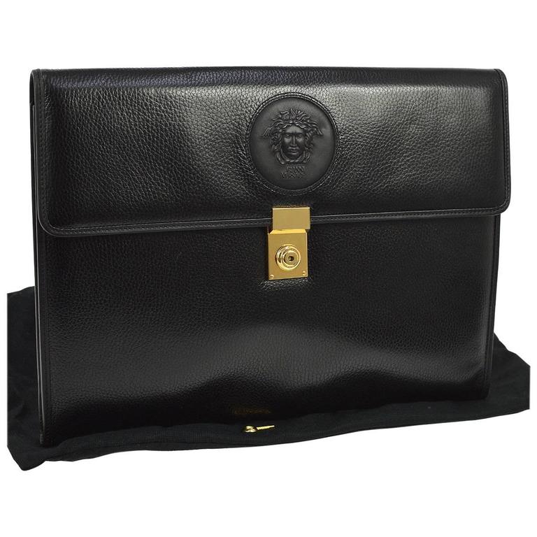 black leather envelope