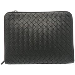 Chanel Black Intrecciato Leather Chain Shoulder Bag