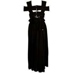 Comme Des Garcons Black Dress With Padded Cage Bodice