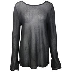 Gucci By Tom Ford Black Glitter See Through Long Sleeves Top 9