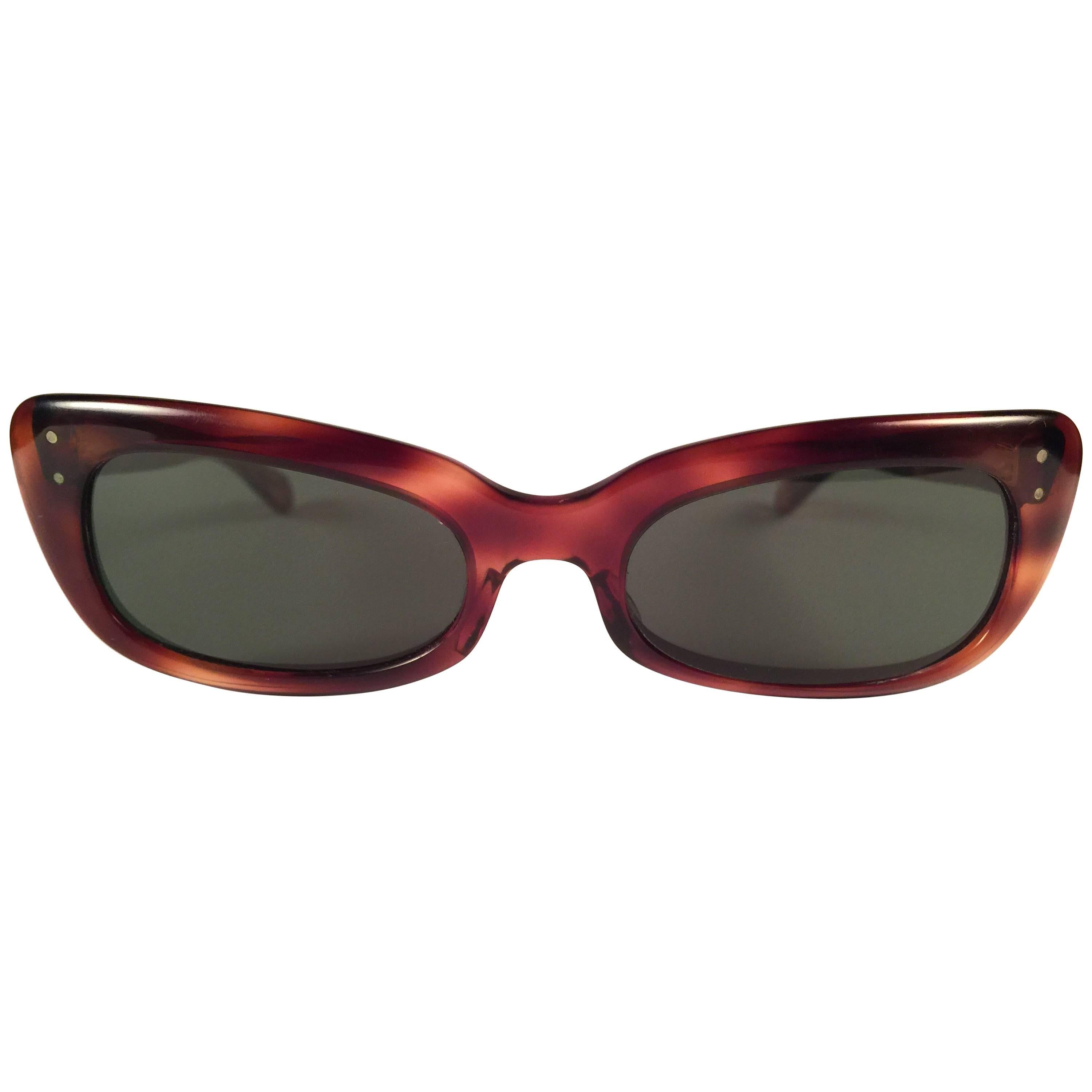 Neu Vintage Ray Ban Chase Schildpatt 1960's Mid Century G15 Lenses USA Sonnenbrille