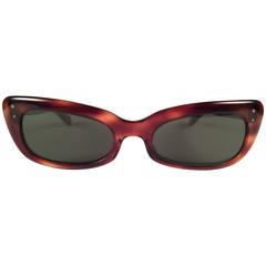 New Retro Ray Ban Chase Tortoise 1960's Mid Century G15 Lenses USA Sunglasses