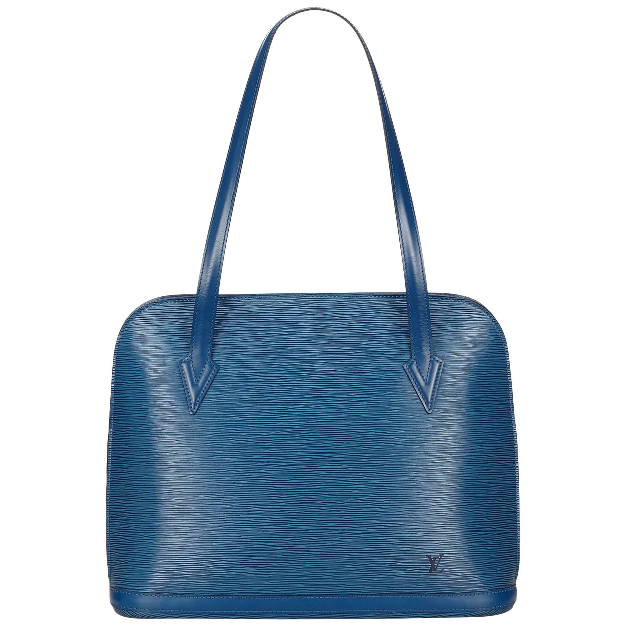 Louis Vuitton Blue Epi Leather  Lussac Handbag