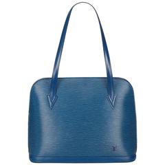 Retro Louis Vuitton Blue Epi Leather  Lussac Handbag