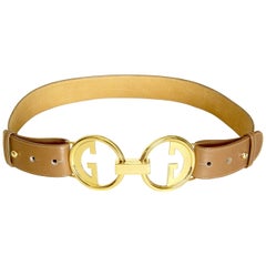 Gucci Leather Belt with Double G Buckle 2