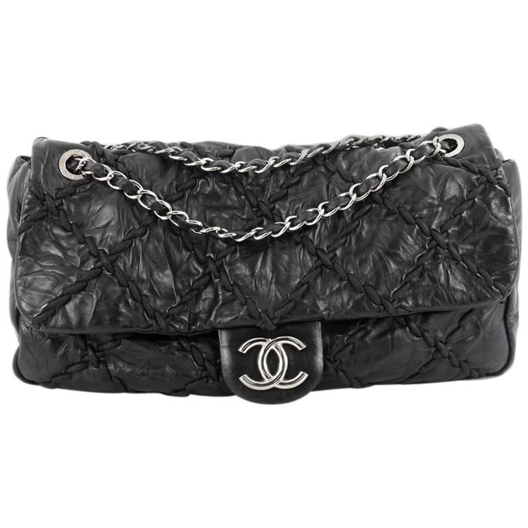 Chanel Ultra Stitch Flap Bag Quilted Calfskin Jumbo