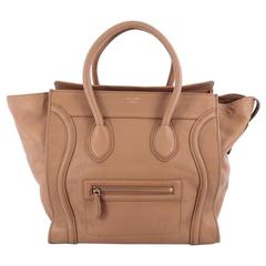 Celine Luggage Handbag Grainy Leather Mini 3