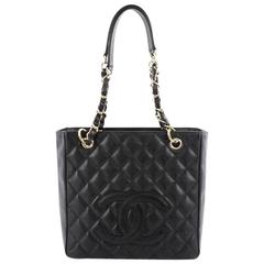 Chanel Petite Shopping Tote Quilted Caviar