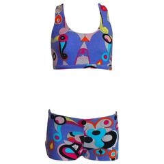 Emilio Pucci Signature Terrycloth Beach Hot Pants Shorts Ensemble 8