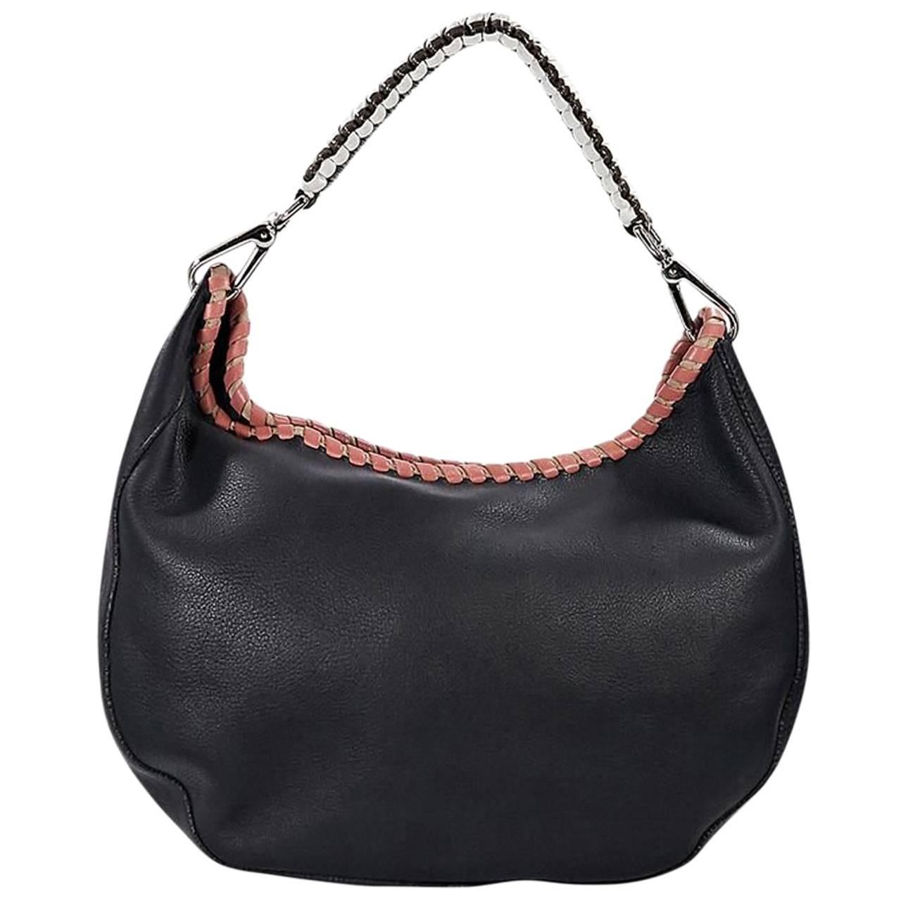 Black Marni Leather Hobo Bag