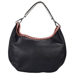 Borsa hobo in pelle nera di Marni
