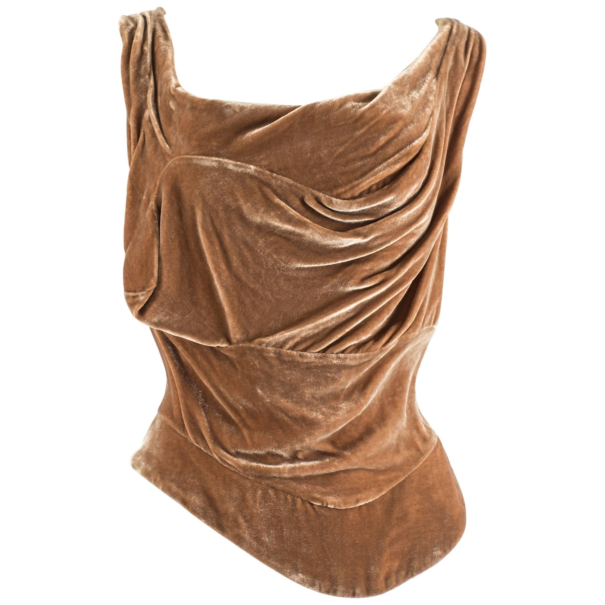 Vivienne Westwood Autumn-Winter 2001 drape velvet evening corset