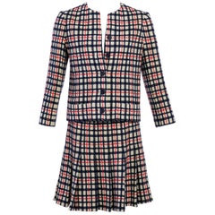 Documented 1966 Marc Bohan for Christian Dior Numbered Couture Check Skirt Suit 7