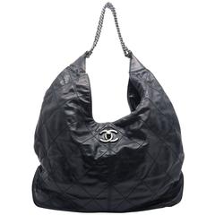 Chanel Black Quilting Calfskin Leather Chain Shoulder Bag