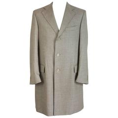 Loro Piana Zelander Ader beige merino wool coat size 48 men’ s Vintage 1990s