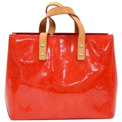 Louis Vuitton Reade PM Red Vernis Leather Hand Bag