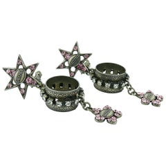 Jean Paul Gaultier Vintage Jewelled Dangling Earrings