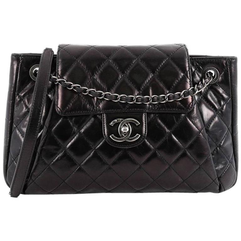 Brown Chanel Glazed Matelasse Portobello Flap Bag – Designer Revival
