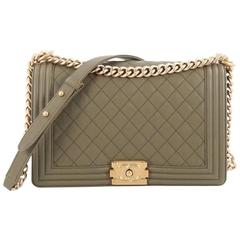Chanel Boy Flap Bag Quilted Caviar New Medium