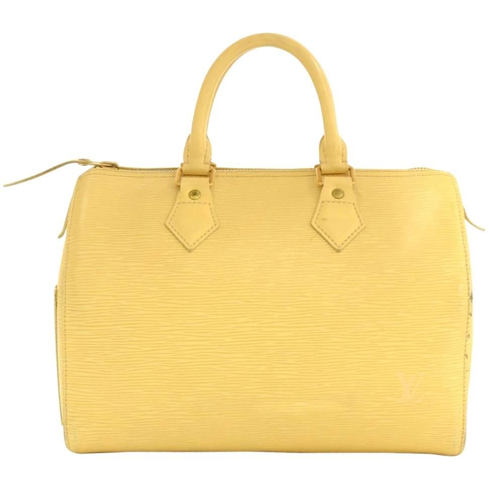 Louis Vuitton Speedy 25 Vanilla Epi Leather City Hand Bag For Sale