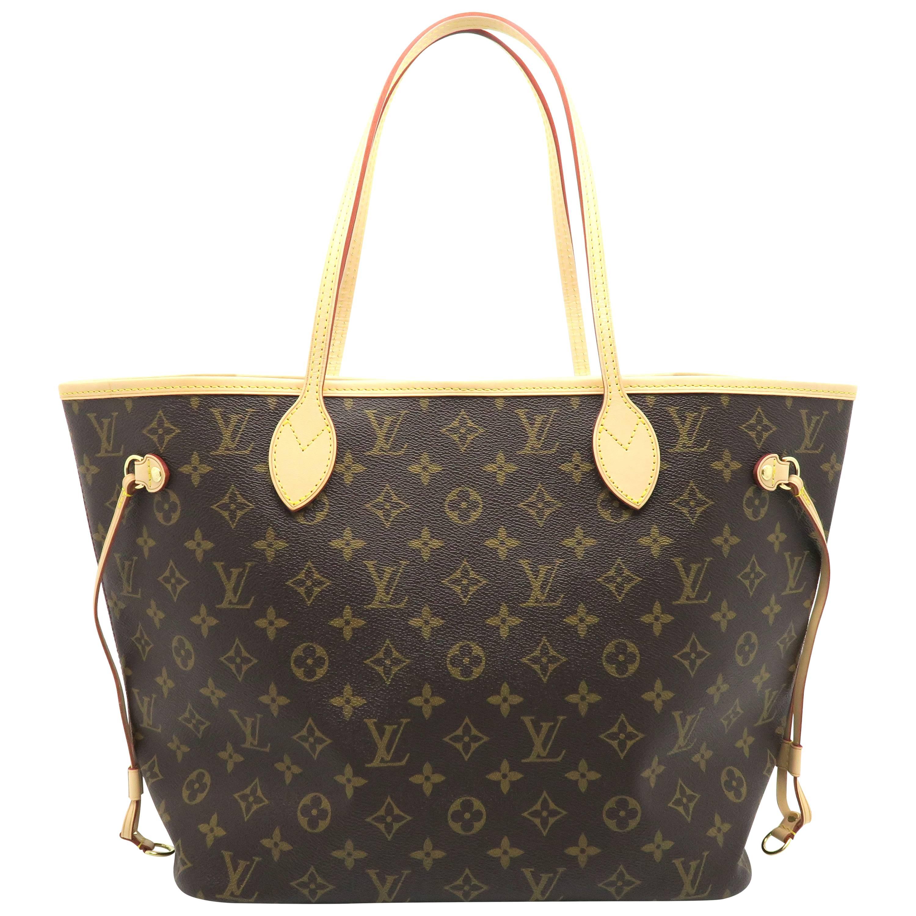 Louis Vuitton Neverfull MM Brown Monogram Canvas Shoulder Bag