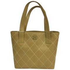 Chanel Surpique Tote Quilted Leather Small