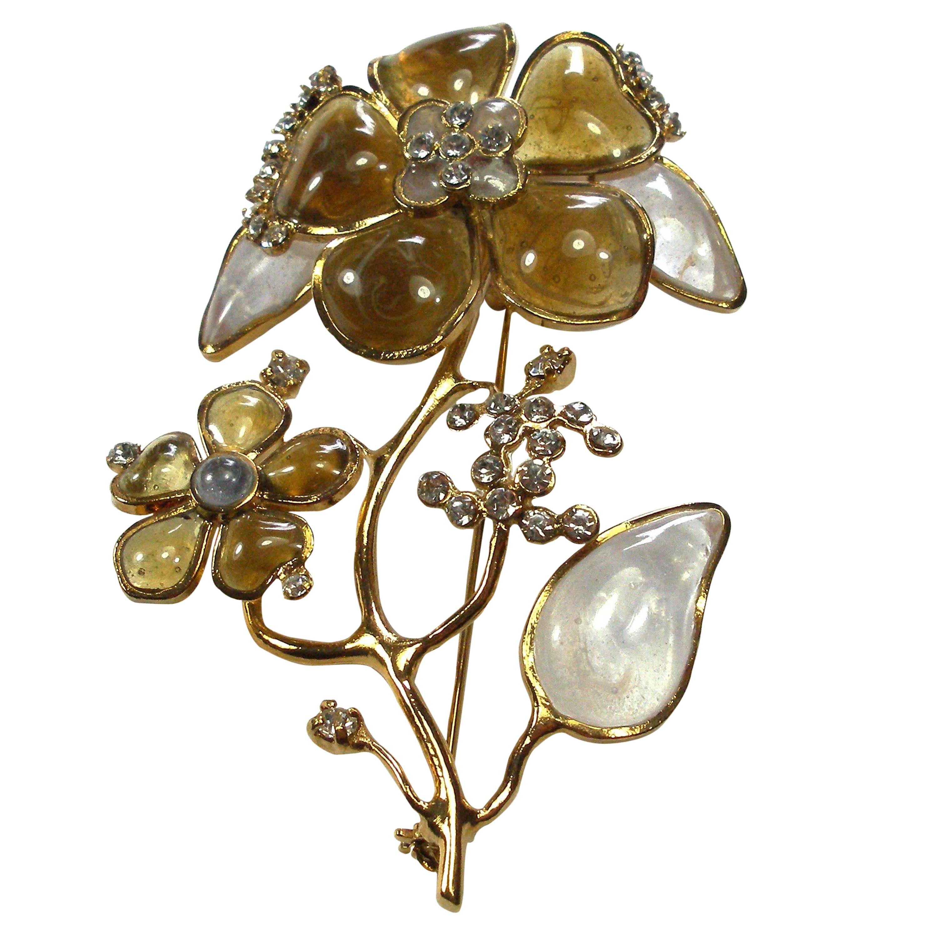 Sold at Auction: A Chanel Gripoix star brooch in Byzantine style