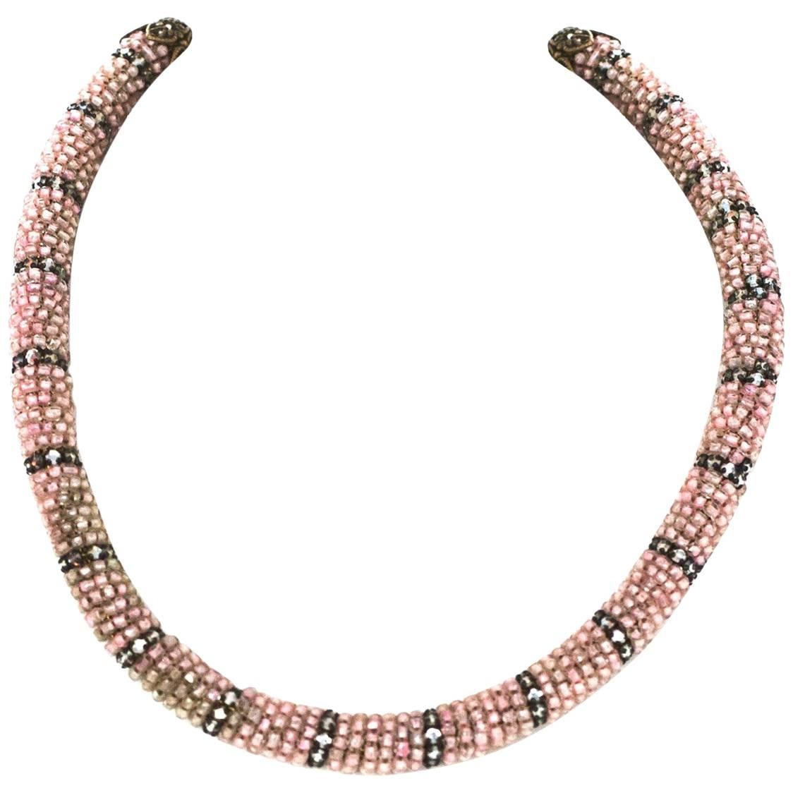 M. Haskell Beaded Necklace

Color: Pink
Materials: Beads, metal
Closure: Hook closure
Stamp: Miriam Haskell
Overall Condition: Very good pre-owned condition with the exception of some fading to color of beads
Measurements: 
Length: 14"