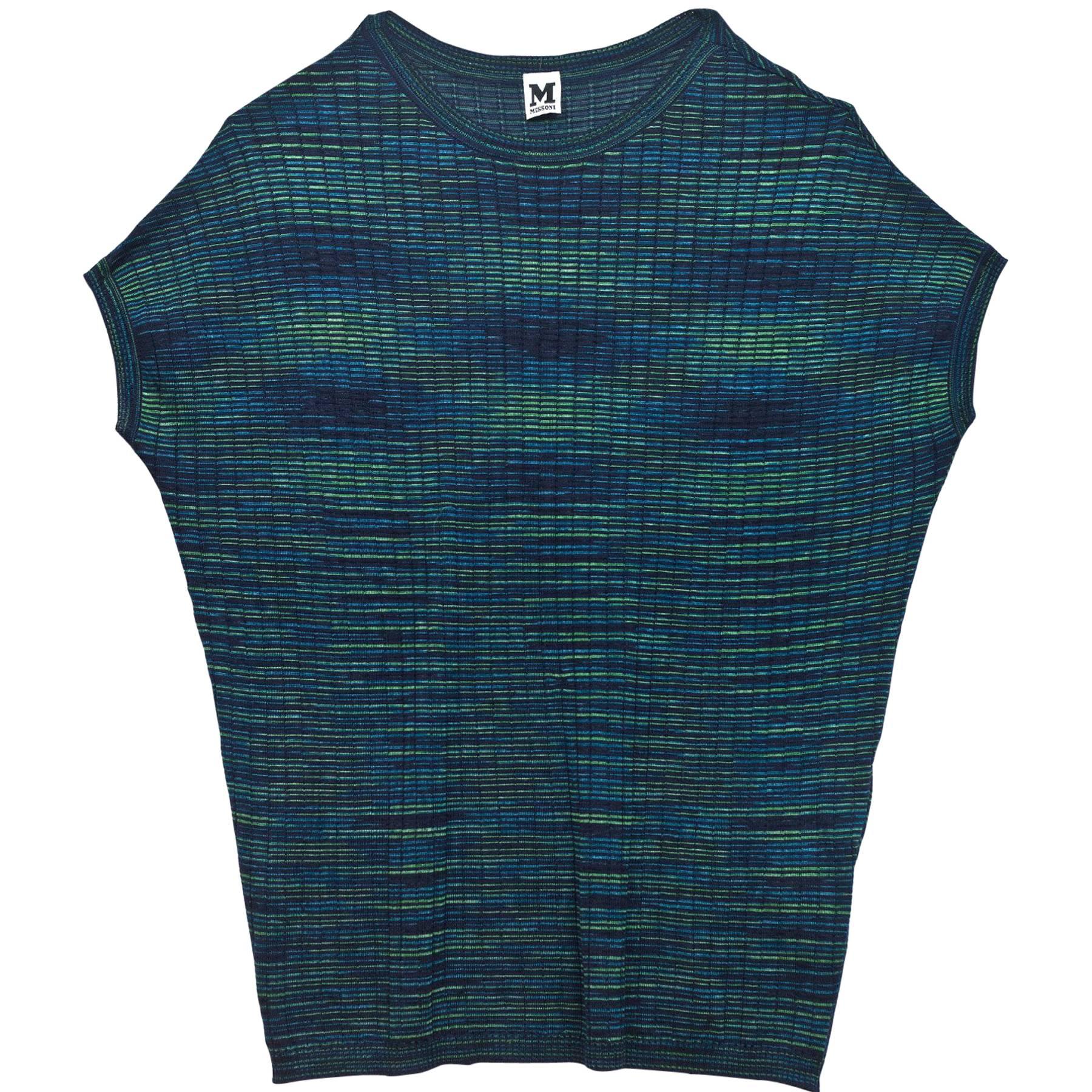 M Missoni Green and Navy Top Sz IT50