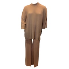 Ryan Roche Tan Short Sleeved Sweater Outfit 12