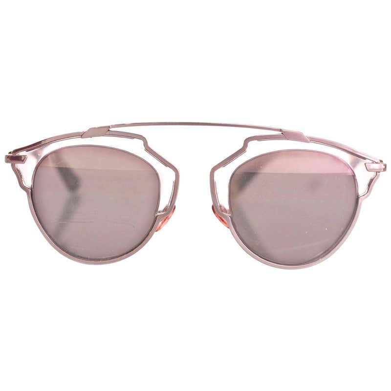 Christian Dior Rose Gold So Real Sunglasses with Case at 1stDibs