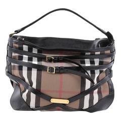 Burberry Bridle Dutton Hobo House Check and Leather